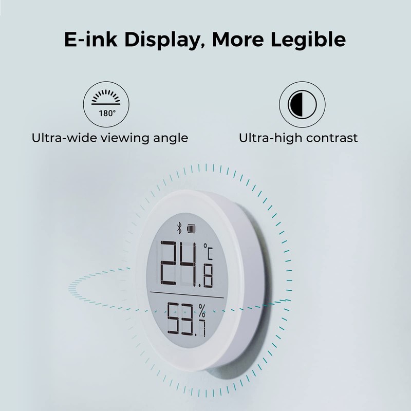 Qingping Thermometer Hygrometer Sensor Works with HomeKit (Only Works with