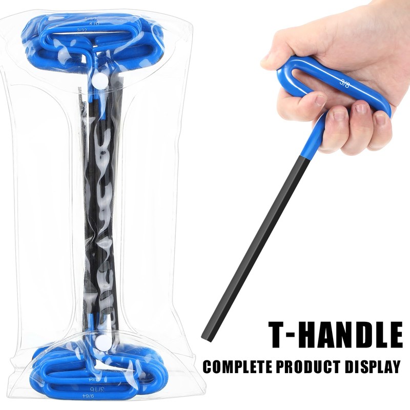 10 Pieces T-handle Hex Key Set 9 Inch Long Hex
