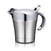 Stainless-Steel Double Insulated Gravy Boat - Sauce Jug with Hinged