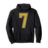 Old Gold Black White Sports Number 7 Jersey Uniform Player