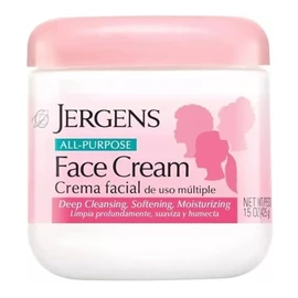 JERGENS | Crema Facial Multiuso 3 en 1 | Limpia, Quita el Maquillaje, Suaviza e Hidrata | 150z