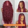 Bafamiya Curly Burgundy Braiding Human Hair 2 Bundles Per Package