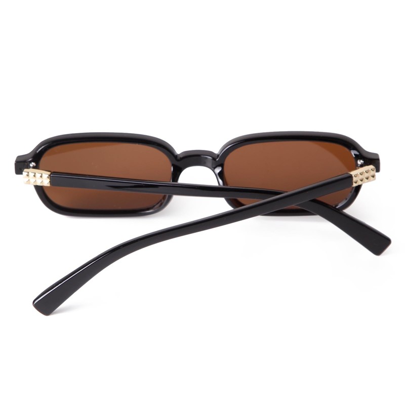Laurinny Retro Rectangular Sunglasses 90s Rectangle Narrow Glasses Sunglasses Women's