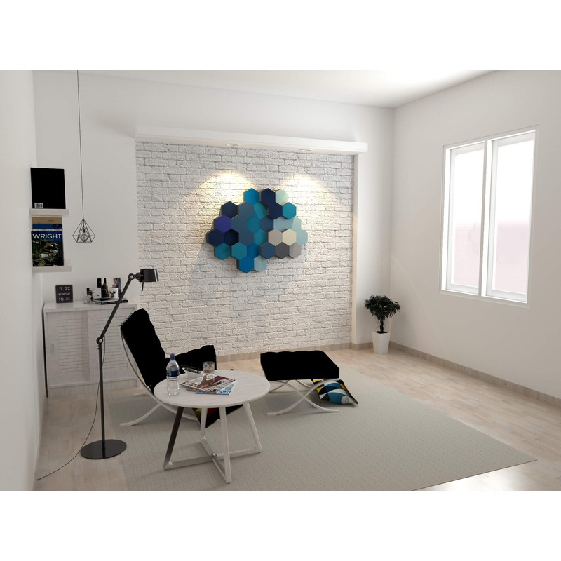 PolySound Sound Insulation Wall and Broadband Absorber Eco Hexagon Diameter