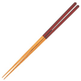 Yamasita Craft 27010850 Grinding Diamond Cut Chopsticks, Vermilion, Made in Japan