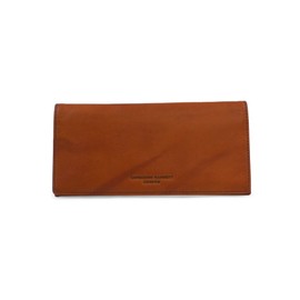 Catherine Hamnet London 490-59203 Premium Italian Vegetable Tanned Leather Fluid Long Wallet, orange