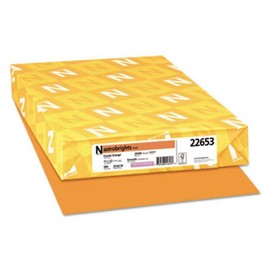 Neenah Paper 22653 Color Paper, 24lb, 11 x 17, Cosmic Orange, 500 Sheets