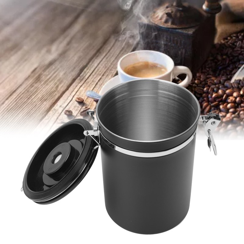 Coffee Bean Storage Stainless Steel Airtight Container Coffee with 30ml