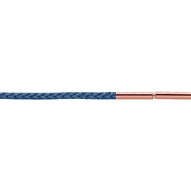XEN Braided Cord Microfibre Blue Rose Gold-Plated 40