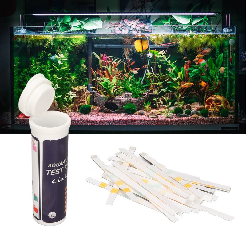 30pcs Aquarium Test Strips Professional 6 in 1 Fish Tank