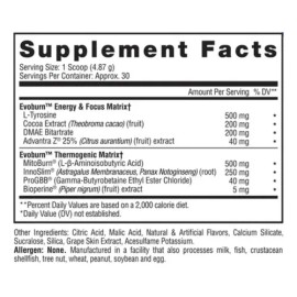 Evogen Evoburn Caffeine Free 30 Servicios Sabor Grape Blast                                                                                           