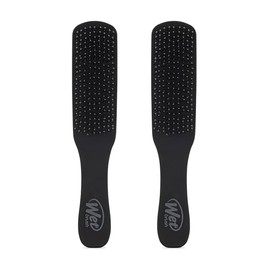 Wet Brush Cepillo desenredante para hombres, color negro, estimula el cuero cabelludo y la barba para un cabello más completo, más fuerte y saludable.