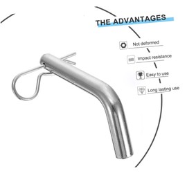 Zerodeko 2pcs Trailer Lock Pin Coated Hitch Pin with Treatment Durable Towing Lock for Secure Trailer Connection Heavy Duty Locking Mechanism