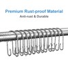 12 Pack Double Shower Curtain Hooks Rings,TENOVEL Double Sided Shower