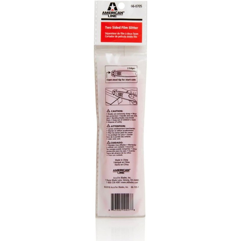 American Line Film Slitter Two-Sided Safety Box Cutter with Blunt