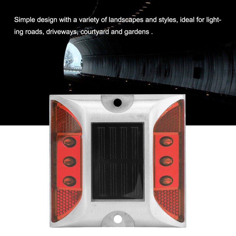 LED Solar Power Ground Marker Lights Waterproof Outdoor Driveway Road