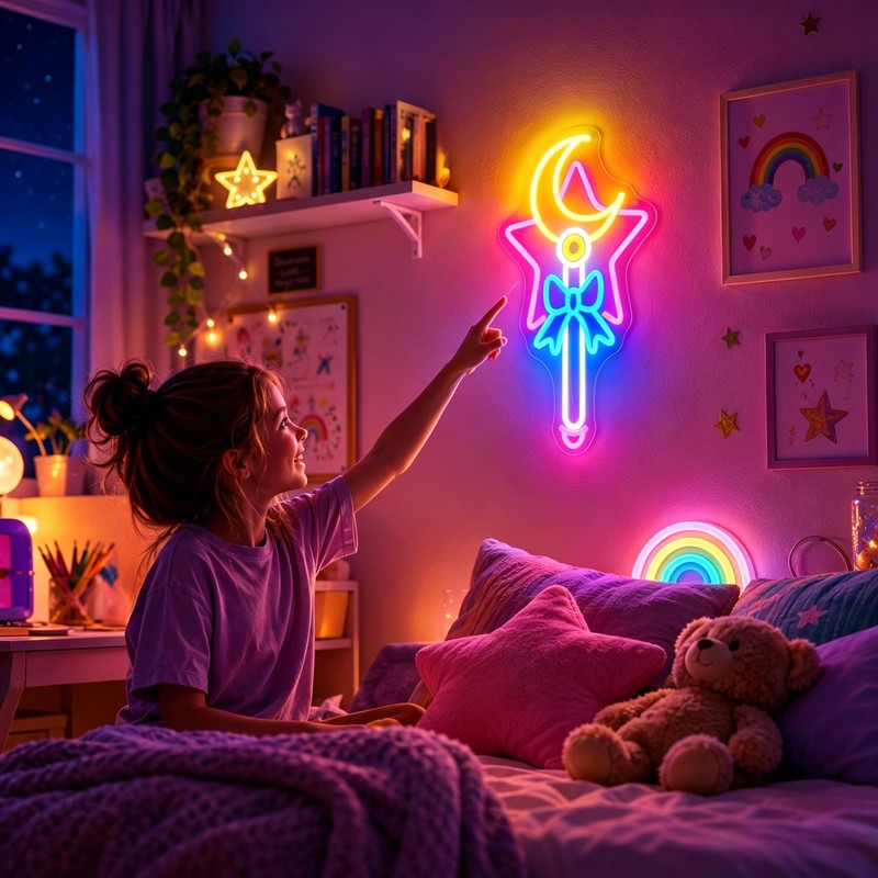 Moon Star Neon Sign Led Sign Neon Signs for Wall
