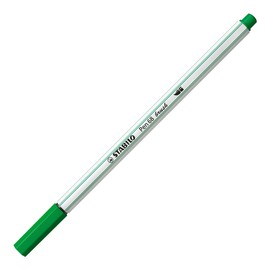 Premium Fibre-Tip Pen with Brush Tip - STABILO Pen 68 brush - Pack of 1 - Green