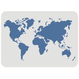 FINGERINSPIRE World Map Stencil Template 29.7x21cm Plastic Map Painting Stencil World Map Outline Pattern Stencils Reusable DIY Home Decor Stencil for Painting on Wood, Floor, Wall