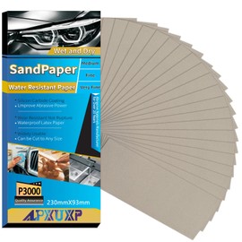 ALPXUXP Sandpaper P3000 Grit Pack of 30 Wet and Dry Professional Water Emery Paper for Car Metal Wooden Furniture Stone Varnish Glass 23 x 9 cm