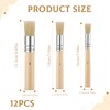 12 Pcs Chalk Paint Brushes,Stencil Brushes for Painting,Wooden Stencil Brushes