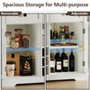 Loomie Wine Bar Cabinet with LED Light, Liquor Cabinet with