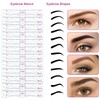HENGBIRD 4D Eyebrow Stencil for Beginners, 12 Styles Eyebrow Stencils