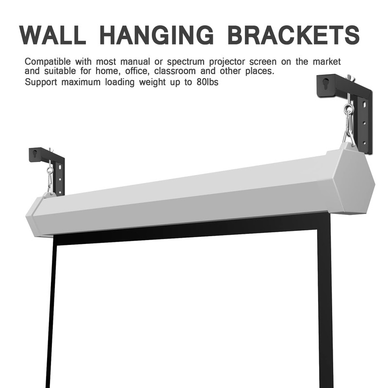 Universal Projector Screen Wall Mounted, 1 Pair Projector Screen Stand,