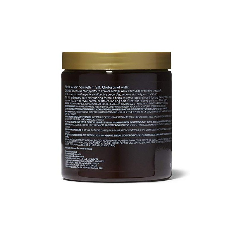 Silk Elements Mega Cholesterol Conditioning Treatment, Deep Conditioning, Strengthens Hair,