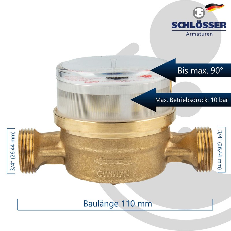 JS Single Jet Meter ETW (Hot Water) up to 90