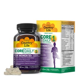 Country Life CORE Daily-1 for Women 50+ Multivitamin - Formulated for Women Over 50, Complete Daily Nutrition with Women's Health Blend, Coenzymated B Vitamins, Probiotics, and Digestive Enzymes