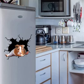 Cute Guinea Pig Car Decals, Wall Decals Stickers Realistic Car Stickers,SUV Window Glass Sticker Suitable for Cars, notebooks, refrigerators, Walls and Other Smooth Surfaces.