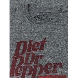 Tee Luv Men's Faded Diet Dr Pepper Shirt, Graphite Snow Heather, XL
