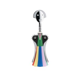 Alessi Anna G. Parade AM01A 5 Design Corkscrew Made of AlkiPaper® and Zamak, Chrome-Plated, Multi-Coloured