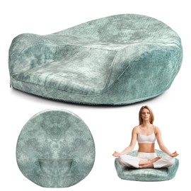 LTHTRADE Meditation Cushion - Meditation Floor Pillow with Washable Cover for Adults Sitting, Reading, Yoga - Memory Foam Material, Ergonomic Design, 23.6 Inch