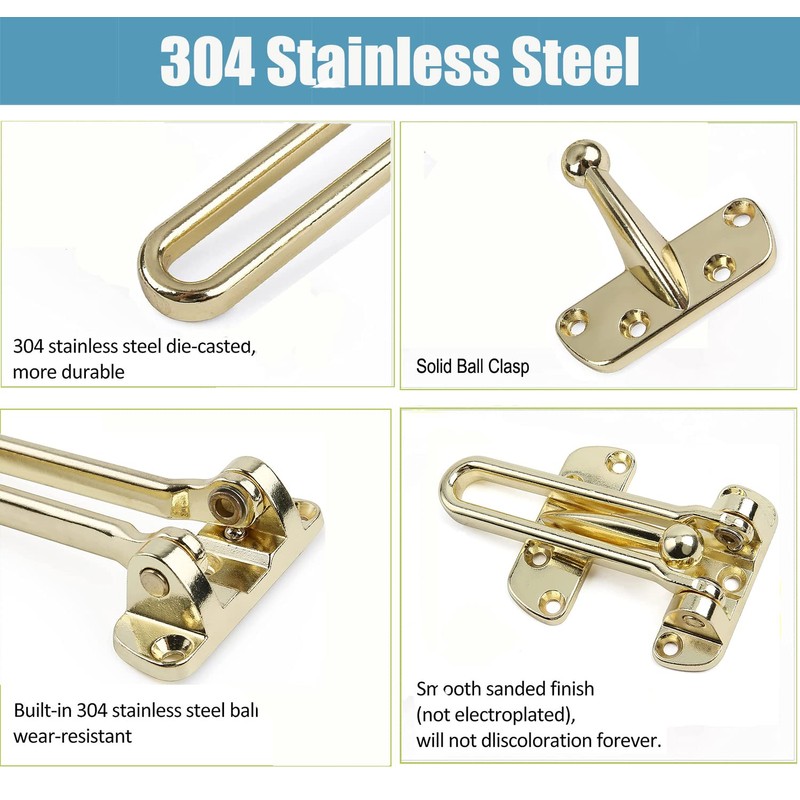 Litensh Door Chain Lock for Front Door, Swing Bar Door