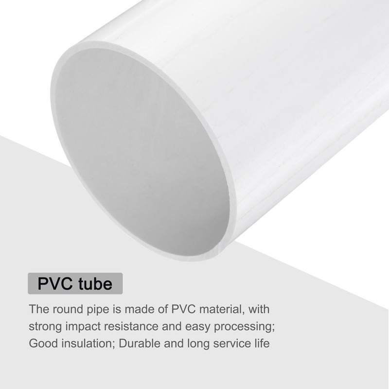 MECCANIXITY 5 Inch PVC Rigid Tube Round Pipe 129.2mm ID