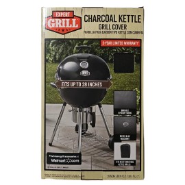 EXPERT GRILL ~ CHARCOAL KETTLE GRILL COVER UP TO 28" ~ WATER & UV RESIST ~ BLACK