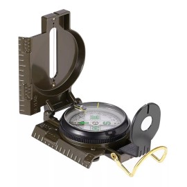 Lobo Brujula Militar Con Liquido Y Luz Fluorecente  Para Campismo
