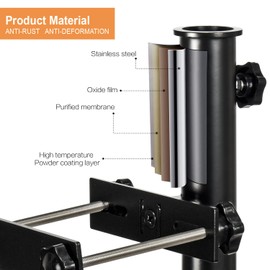 Walrkaur 304 Stainless Steel Patio Umbrella Holder, Heavy-Duty Umbrella Deck Mount, for Outdoor Umbrella Holder for Deck Railing,Post Deck Umbrella Mount (Post, Black)