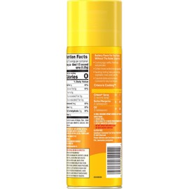 Crisco Butter Flavor No-Stick Cooking Spray, 6 Ounce (Pack of 12)