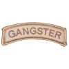 GANGSTER NAME TAG ROCKER ARC TAB HOOK DESERT TACTICAL PATCH