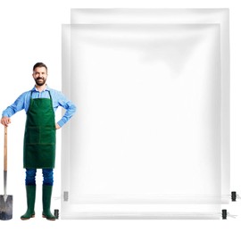 ANPHSIN 2 Pcs Extra Large Winter Plant Cover Freeze Protection - 70.8" x 82.7" Plastic Plant Frost Bags with Drawstring, Waterproof Plant Shelter Coverings for Outdoors Garden Shrubs Palm Fruit Trees