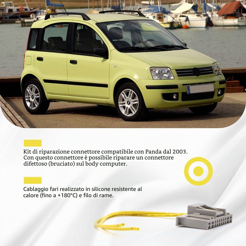HISports Kit di riparazione connettore 90 025, cablaggio faro Bodycomputer