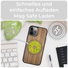 MMORE - Kabelloses Ladegerät mit Tanganika Holz | Schwarz