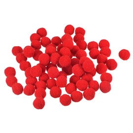 sourcing map Pom Felt Balls Felting Fabric 1.5cm 15mm Red for Home Craft Project DIY Pack of 100