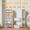 Furnulem White Tall Dresser for Bedroom,Vertical Storage Tower Unit and