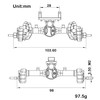 MEUS Racing +6.2mm SCX24 Portal Axles for Axial 1/24 SCX24