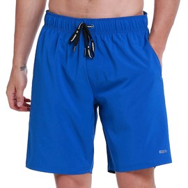 HOdo Mens Swim Trunks 9" Quick Dry Swim Shorts Bathing Suit (XX-Large, Blue)