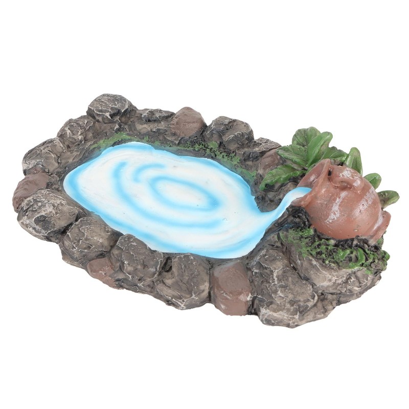 Trywise Hand Drawn Miniature Pond Fairy Garden Miniature Pond Realistic